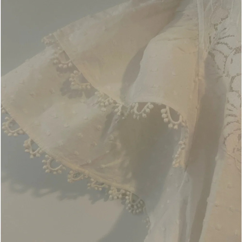 Farm Rio Off-White Ruffle Blouse - Picture 4 of 6